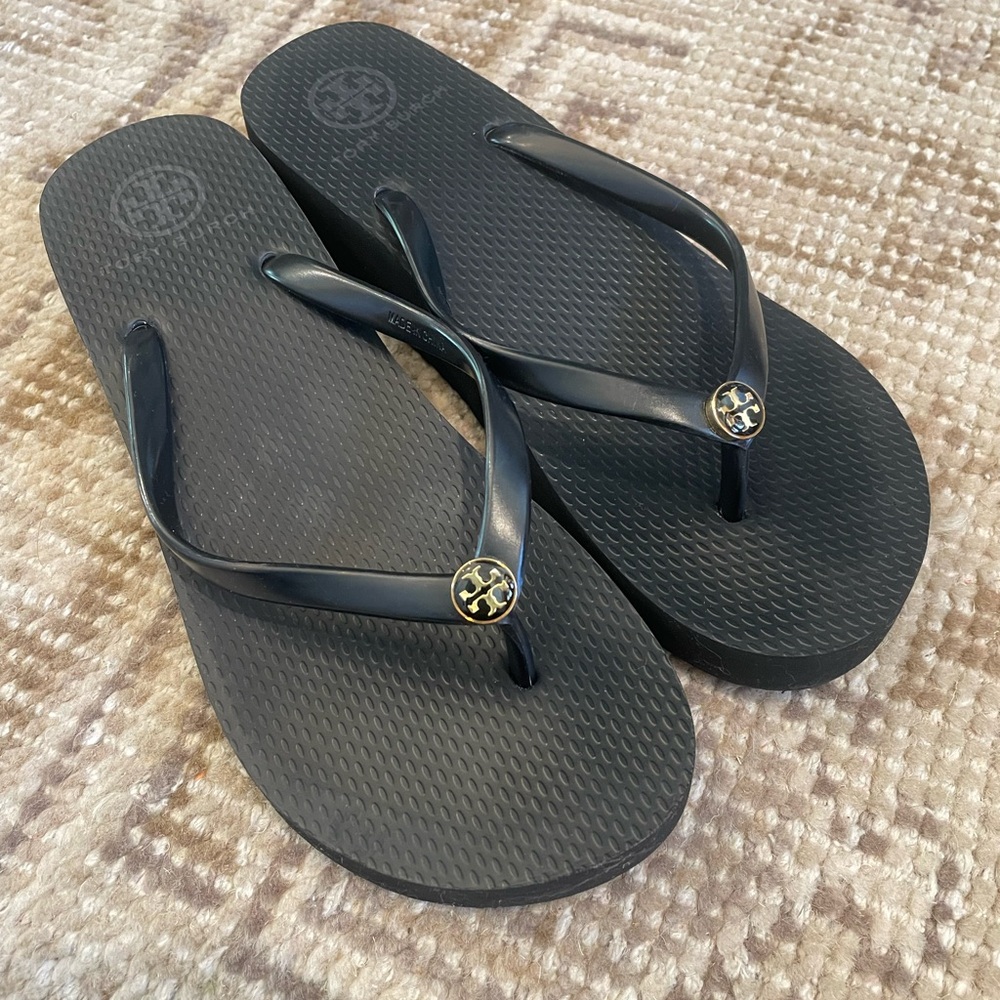 Tory Burch black flip flops